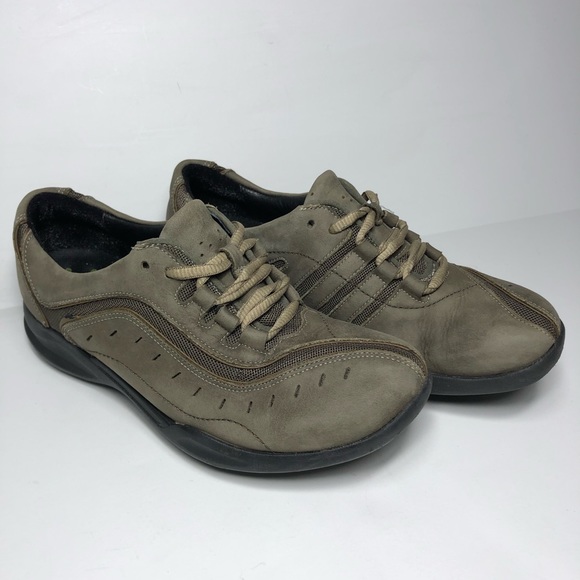 Clarks Womens Wave Wheel Walking Shoes Brown 86510 Leather Lace Up Low Top - Picture 2 of 8